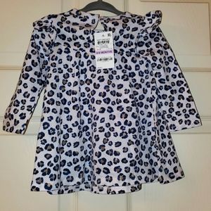 First Impressions by Macy's, long sleeve top w/ ruffled shoulder, 6-9 mos, NWT